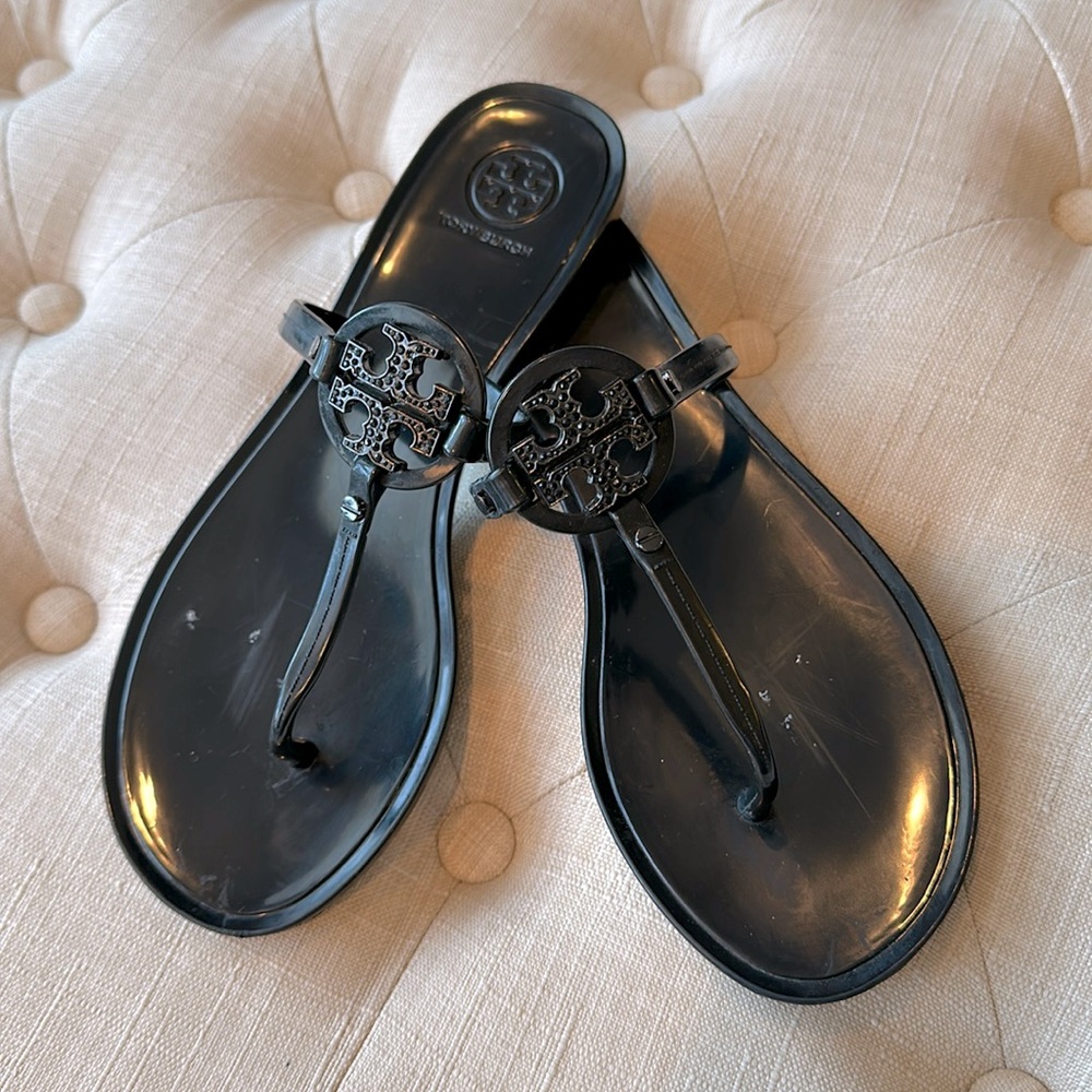 Tory Burch Mini Miller Jelly Thong- size 7 black